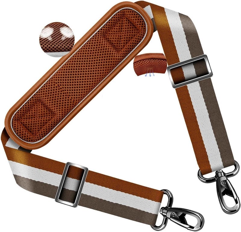 ZINZ Shoulder Strap 58" Ultra-Thick Fixed Padded and Adjustable Buckles Crossbody Strap for Briefcase Laptop Bag Luggage - Image 1